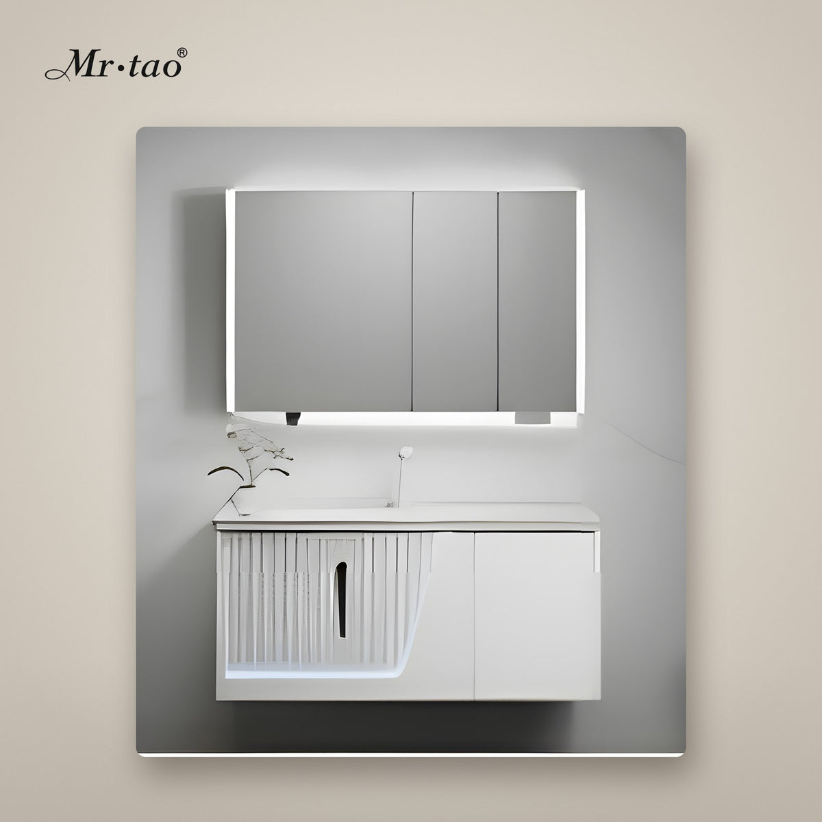 Mr·tao W57 Bathroom Vanity Set with Mirror Cabinet