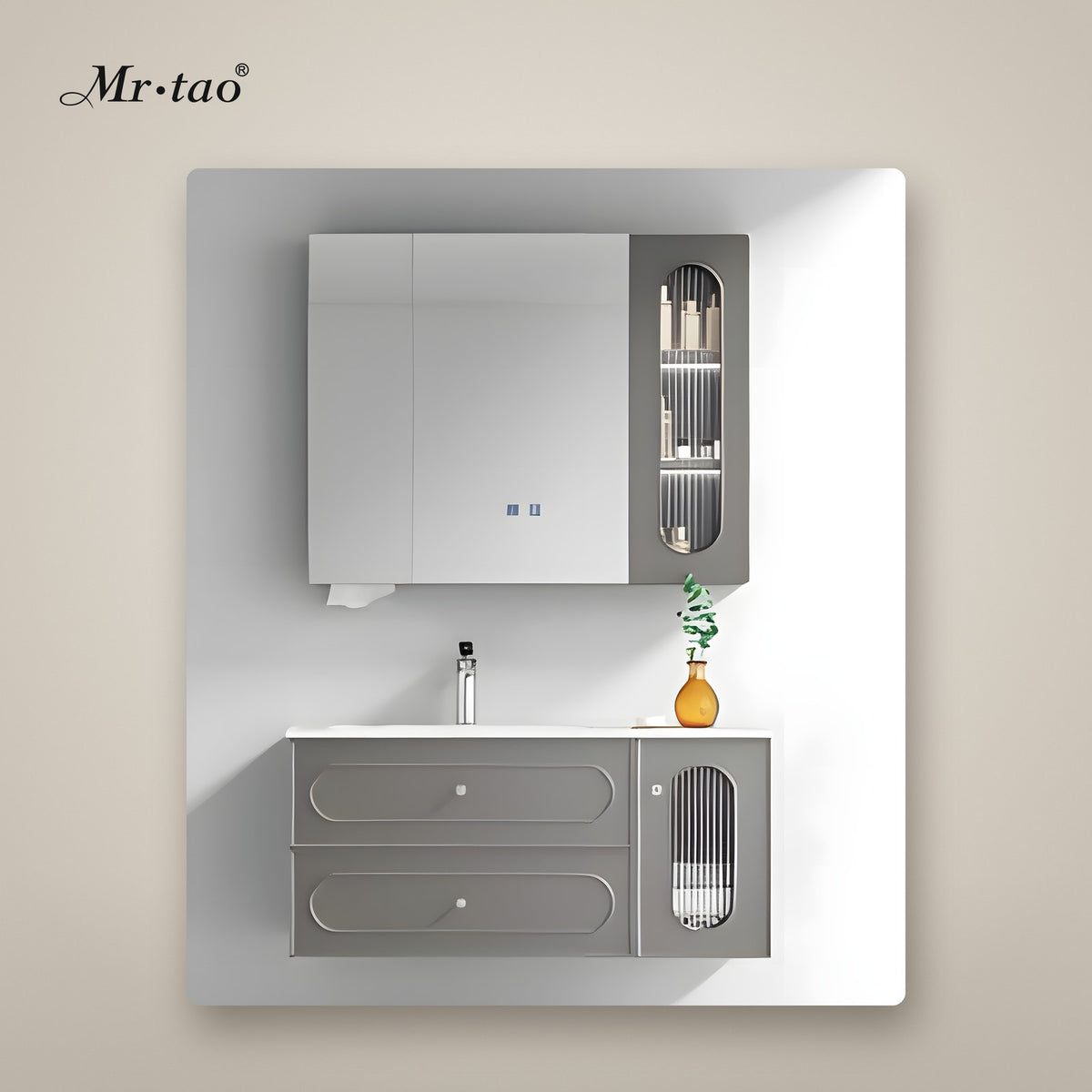 Mr·tao W61 Bathroom Vanity Set with Mirror Cabinet
