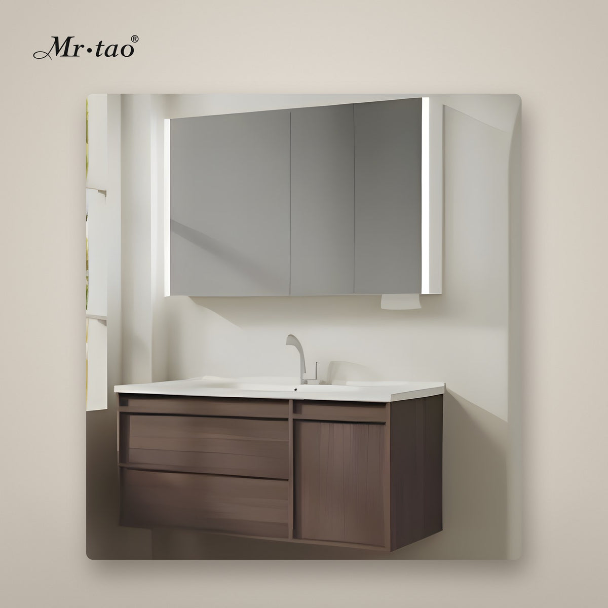 Mr·tao W62 Bathroom Vanity Set with Mirror Cabinet